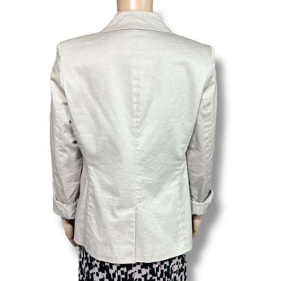 212 Collection Womens Blazer Suit Jacket Single Breast Notched Collar Beige Sz 8 - Picture 5 of 15